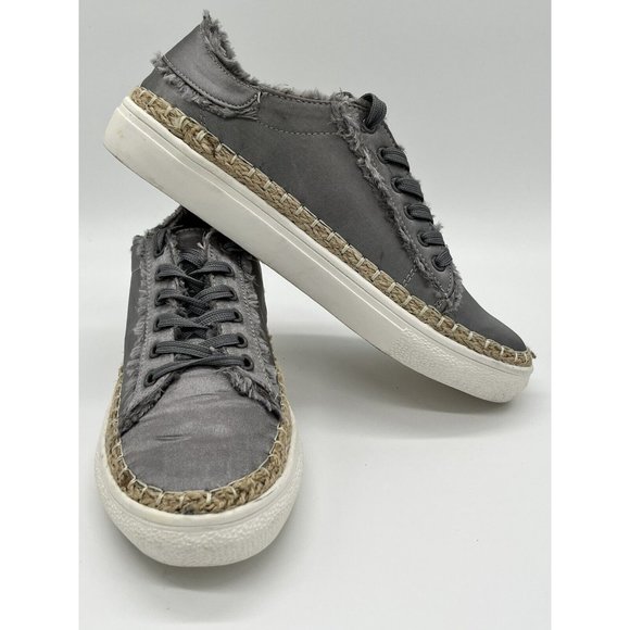 Womens Sneakers size 10, Liliana, satin material with twine edging - Picture 5 of 10